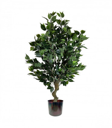 100cm Leaf Realistic Artificial Ficus Tree / Plant Bush Ficus Multicolour Planter