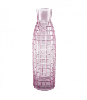100cm Pink Lily and Fern Display Glass Vase