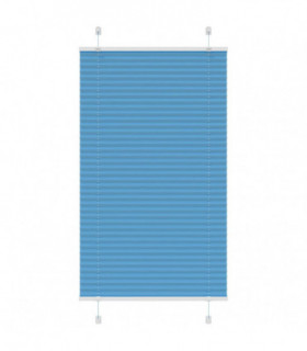 vidaXL Pleated Blind Blue 80x150 cm Fabric Width 79.4 cm Polyester