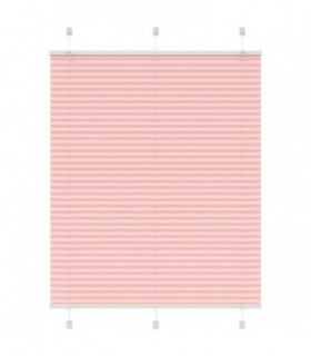 vidaXL Pleated Blind Pink 105x100 cm Fabric Width 104.4 cm Polyester
