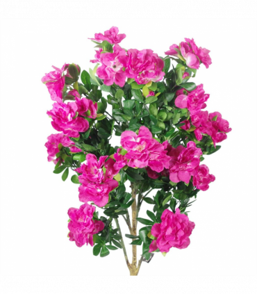 100cm Premium Artificial Azalea Pink Flowers Potted Plant with Gold Metal Planter