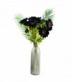 Purple Artificial Sunflower Arrangement Glass Vase - 100cm Height