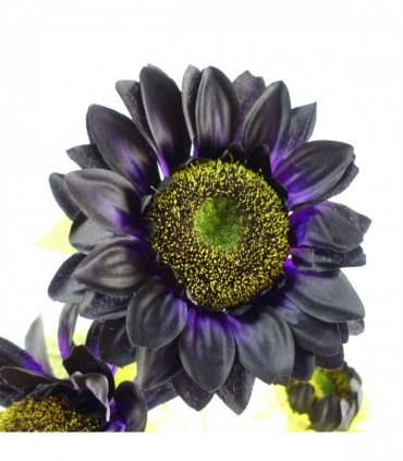 Purple Artificial Sunflower Arrangement Glass Vase - 100cm Height