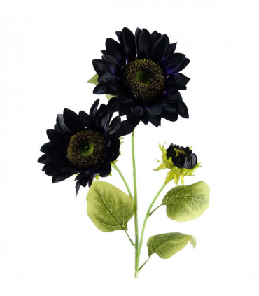 Purple Artificial Sunflower Arrangement Glass Vase - 100cm Height