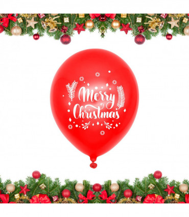 100pcs Christmas Party Balloons Decoration Set 12in Latex Xmas Balloons