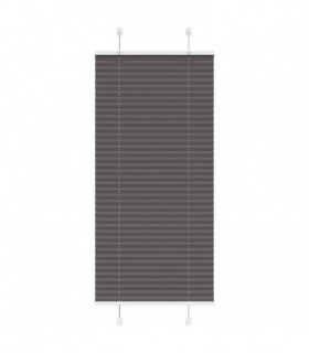 vidaXL Pleated Blind Black 65x150 cm Fabric Width 64.4 cm Polyester