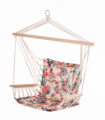 Hanging Hammock Chair Stripe Flowers Pattern Floral 100x106cm Thick Rope