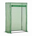Greenhouse PE Cover 100x50x150cm Green Steel Plastic Zipped Roll-up Door