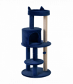 Cat Activity Tree  Deluxe Blue Cat Tree w/ Scratching Posts Ear Perch House