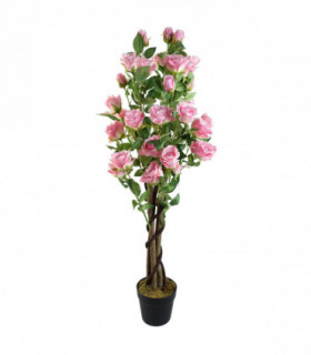 105cm Artificial Pink Rose Tree