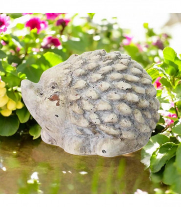 10CM CREAM CEMENT HEDGEHOG