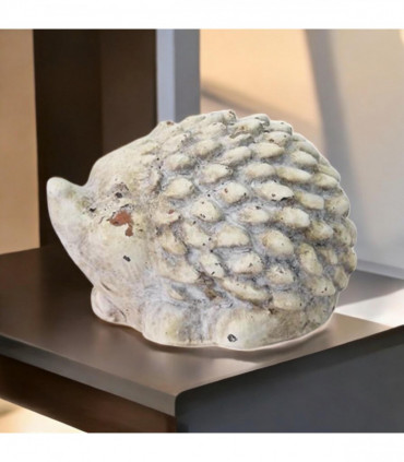10CM CREAM CEMENT HEDGEHOG