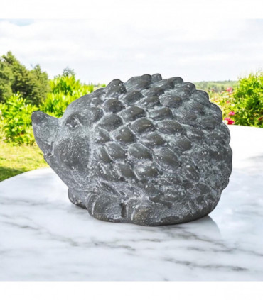10CM GREY CEMENT HEDGEHOG