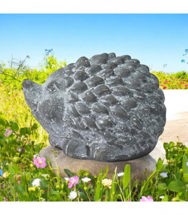 10CM GREY CEMENT HEDGEHOG
