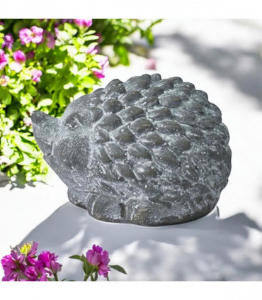 10CM GREY CEMENT HEDGEHOG