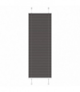 vidaXL Pleated Blind Black 50x100 cm Fabric Width 49.4 cm Polyester