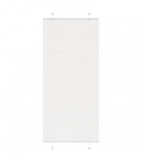 vidaXL Pleated Blind White 85x200 cm Fabric Width 84.4 cm Polyester
