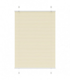 vidaXL Pleated Blind Cream 85x100 cm Fabric Width 84.4 cm Polyester