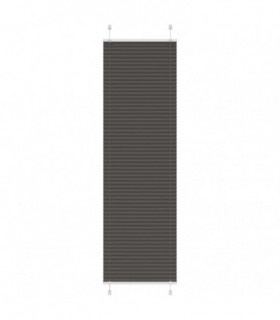 vidaXL Pleated Blind Black 55x200 cm Fabric Width 54.4 cm Polyester