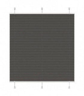 vidaXL Pleated Blind Black 120x150 cm Fabric Width 119.4 cm Polyester