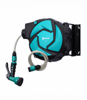 10M Water Hose Reel Compact Garden Car Locking Auto Retract Spray Durhand