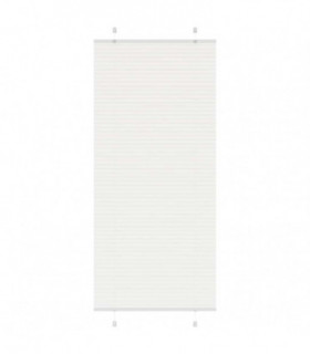vidaXL Pleated Blind White 95x200 cm Fabric Width 94.4 cm Polyester