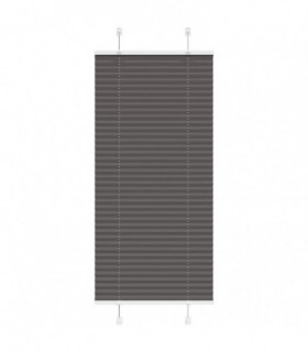 vidaXL Pleated Blind Black 60x150 cm Fabric Width 59.4 cm Polyester