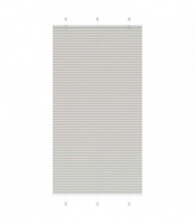 vidaXL Pleated Blind Light Grey 105x200 cm Fabric Width 104.4 cm Polyester
