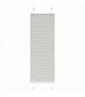 vidaXL Pleated Blind Light Grey 45x150 cm Fabric Width 44.4 cm Polyester