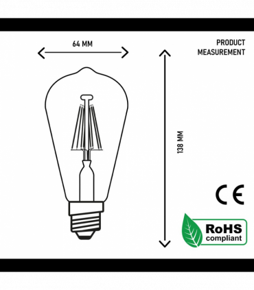 Light Bulb 10Pack E27 LED Edison