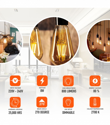 Light Bulb 10Pack E27 LED Edison