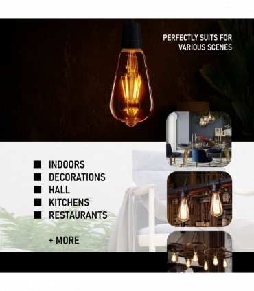Light Bulb 10Pack E27 LED Edison