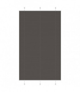 vidaXL Pleated Blind Black 115x200 cm Fabric Width 114.4 cm Polyester