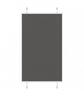 vidaXL Pleated Blind Black 75x100 cm Fabric Width 74.4 cm Polyester