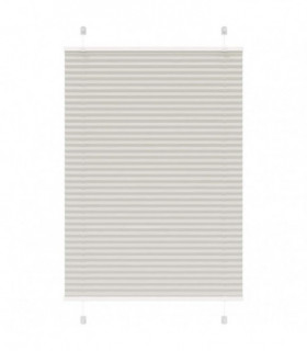 vidaXL Pleated Blind Light Grey 85x150 cm Fabric Width 84.4 cm Polyester