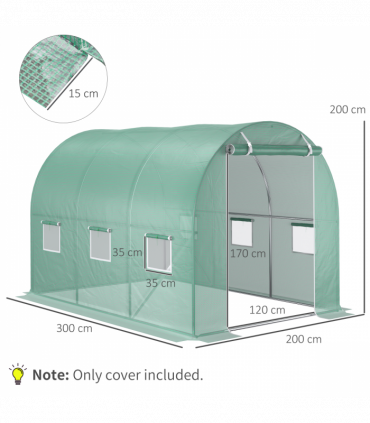 10x7ft Greenhouse Replacement Cover Winter