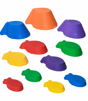 Kids 11-Piece Fish Shaped Balance Stepping Stones - Multicoloured