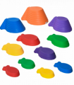Kids 11-Piece Fish Shaped Balance Stepping Stones - Multicoloured