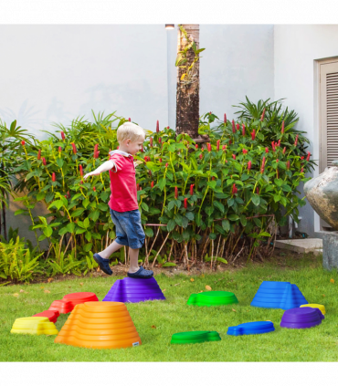 Kids 11-Piece Fish Shaped Balance Stepping Stones - Multicoloured