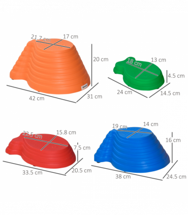 Kids 11-Piece Fish Shaped Balance Stepping Stones - Multicoloured