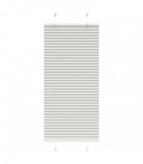 vidaXL Pleated Blind Light Grey 55x100 cm Fabric Width 54.4 cm Polyester
