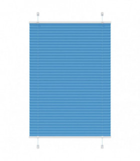 vidaXL Pleated Blind Blue 85x100 cm Fabric Width 84.4 cm Polyester