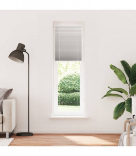 vidaXL Pleated Blind Light Grey 55x200 cm Fabric Width 54.4 cm Polyester