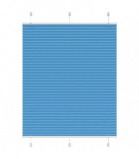 vidaXL Pleated Blind Blue 110x100 cm Fabric Width 109.4 cm Polyester