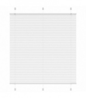 vidaXL Pleated Blind White 120x100 cm Fabric Width 119.4 cm Polyester