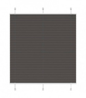 vidaXL Pleated Blind Black 115x100 cm Fabric Width 114.4 cm Polyester