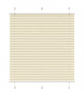 vidaXL Pleated Blind Cream 115x100 cm Fabric Width 114.4 cm Polyester