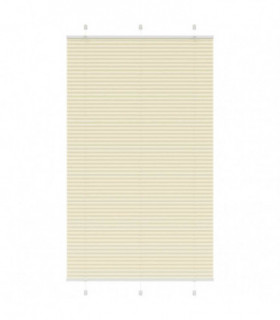 vidaXL Pleated Blind Cream 110x200 cm Fabric Width 109.4 cm Polyester