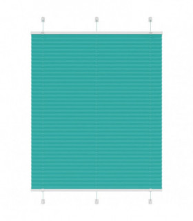 vidaXL Pleated Blind Petrol Green 110x100 cm Fabric Width 109.4 cm Polyester