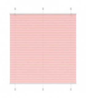 vidaXL Pleated Blind Pink 120x100 cm Fabric Width 119.4 cm Polyester